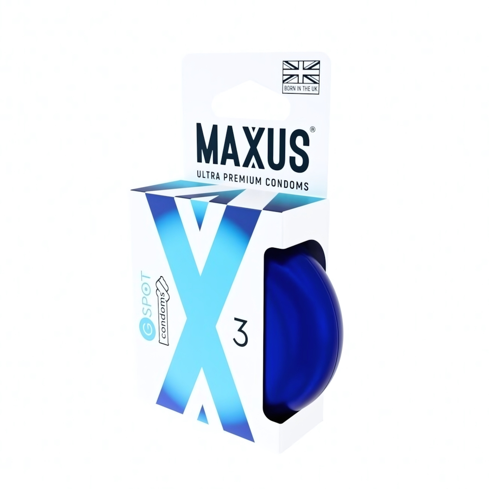 Презервативы MAXUS G SPOT № 3 X-EDITION (гладкие, двойная спираль) в кейсе (Цвет: прозрачный)