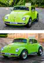 Детский электромобиль "Volkswagen Beetle" JE1818 12V, зеленый