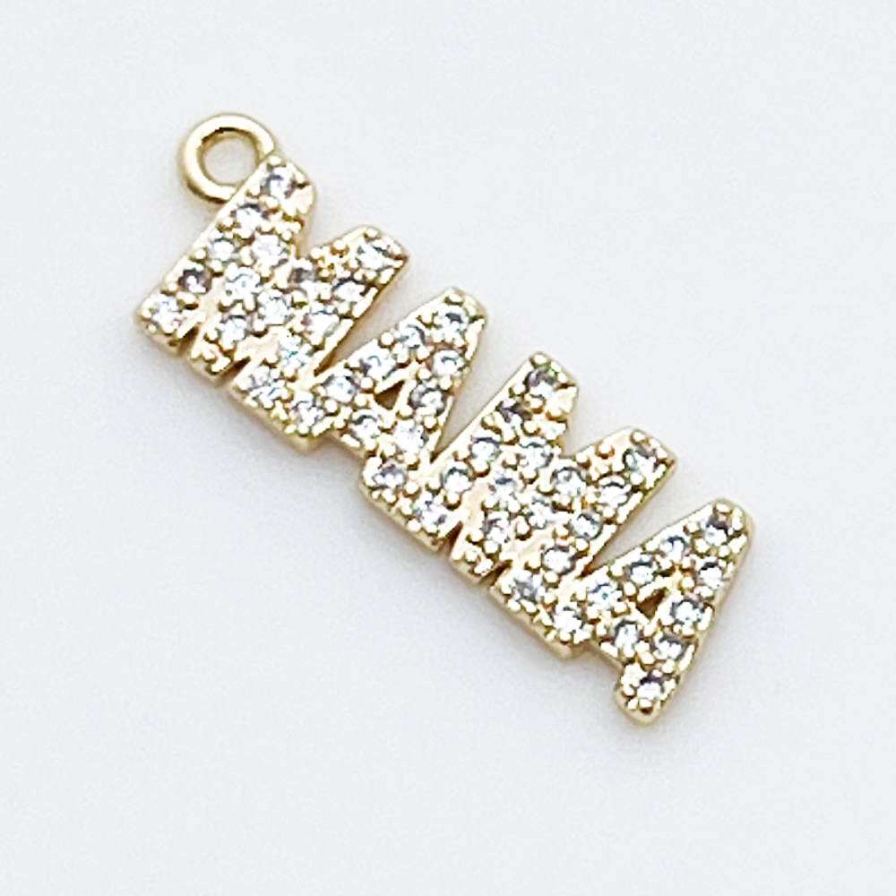 Подвеска Mama, цвет золото, размер 20*6 мм, цена за 1 шт