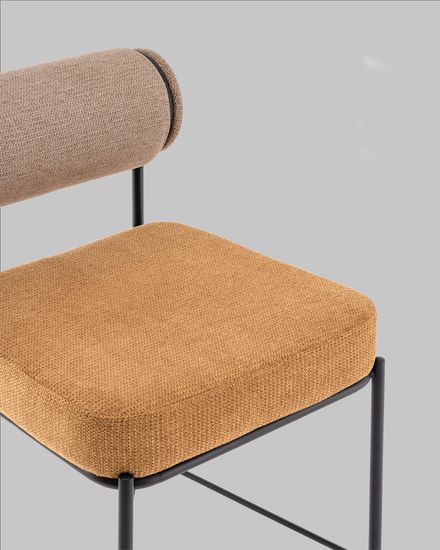 Стул полубарный Ponpoun бежевый терракотовый