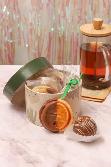 Набор "Цитрусовый аромат" - шар для напитка и ароматный десерт