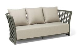 "Валенсия" диван из искусственного ротанга трехместный, цвет серый