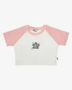 Топ One Two Raglan Crop Duo Tofu & Crystal Rose