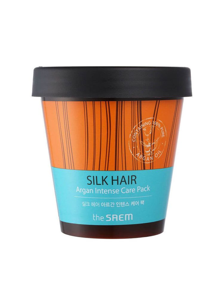 Маска интенсивная для волос с аргановым маслом THE SAEM Silk Hair Argan Intense Care Pack 200ml