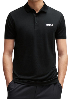 Теннисное поло BOSS Paddytech Degrad_-Jacquard - black