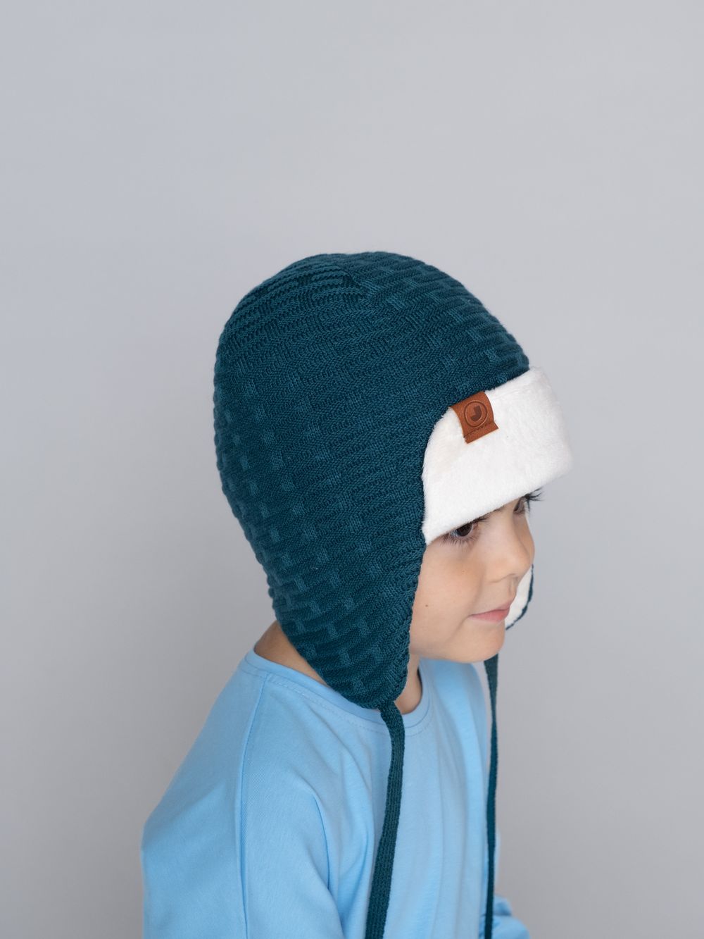 Шапка зимняя вязаная (Морская волна) ТОКИ