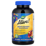Nature's Way, Alive!®, мультивитамины для мужчин, фруктовый вкус, 150 жевательных таблеток