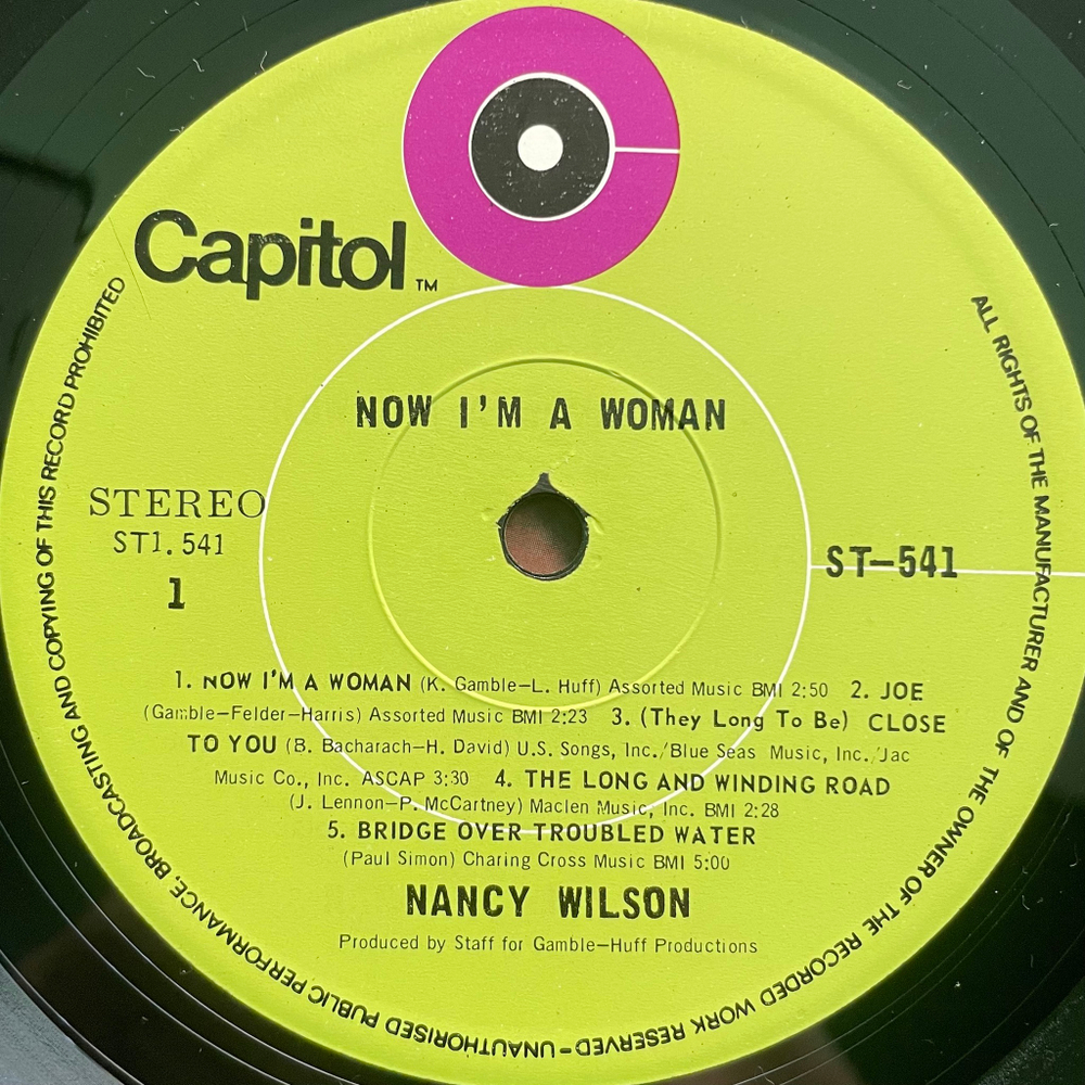 Nancy Wilson ‎– Now I'm A Woman (США 1970г.)