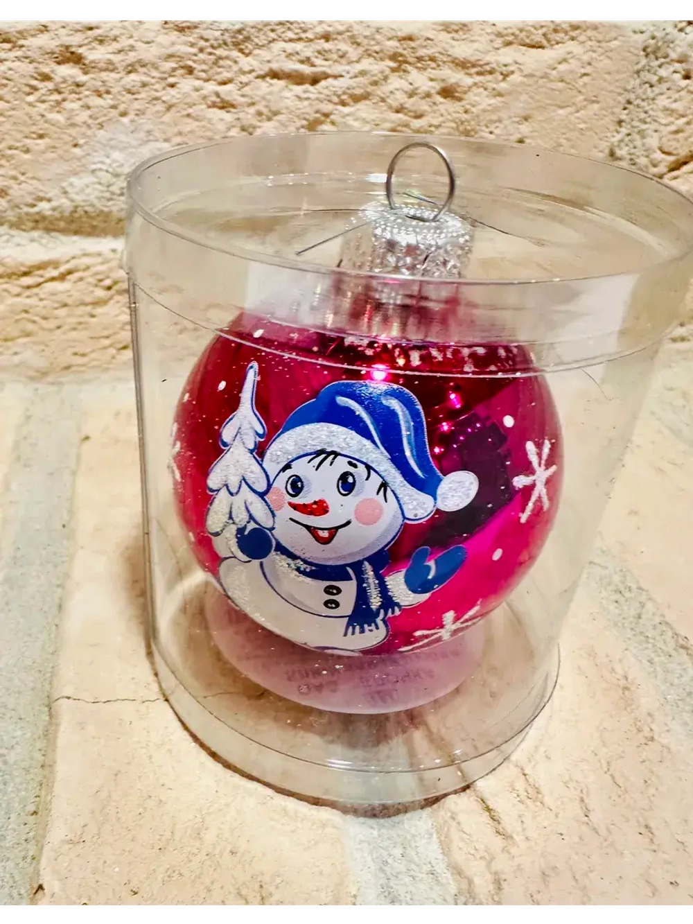 Елочный шар "Снеговичок " 6 см