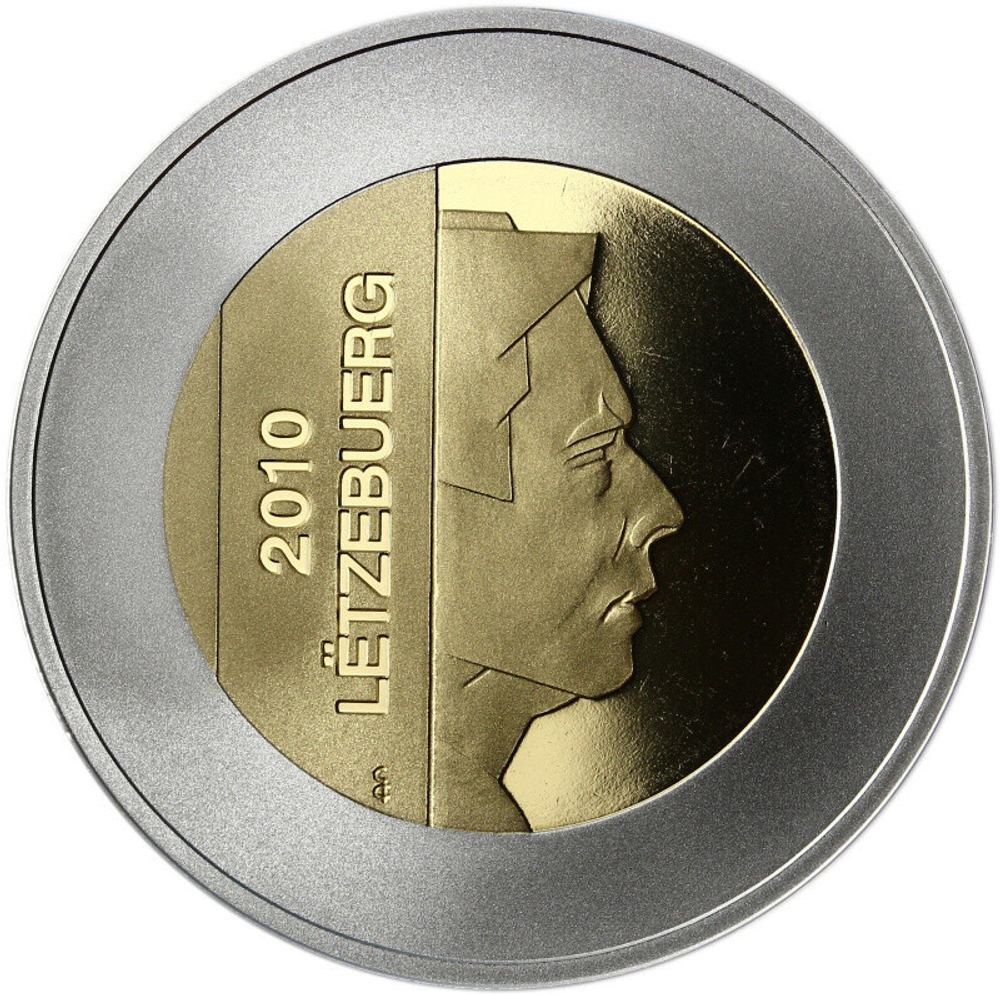 ЛЮКСЕМБУРГ, 2010, 5 ЕВРО [ARNICA MONTANA] [БИМЕТАЛЛ: СЕРЕБРО + NORDIC GOLD]