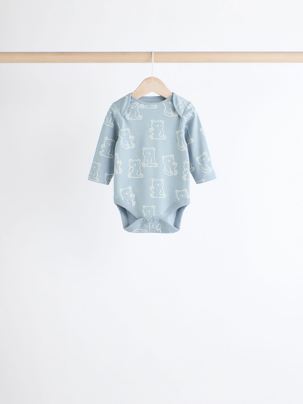 Боди с длинным рукавом для малышей Next N27-277, 5 шт., Молочный, Голубой