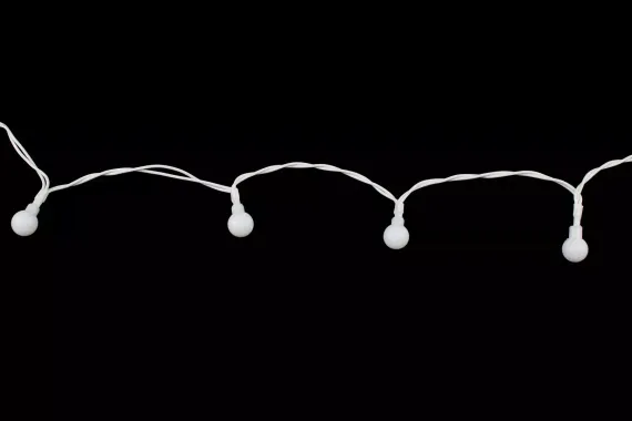 Светодиодная нить шарики с пультом 11,5 м., 220V, 96 разноцветных LED ламп, диаметр шарика 1.6 см, белый провод, Winner Light (m.01.5W.96-1.6ball)