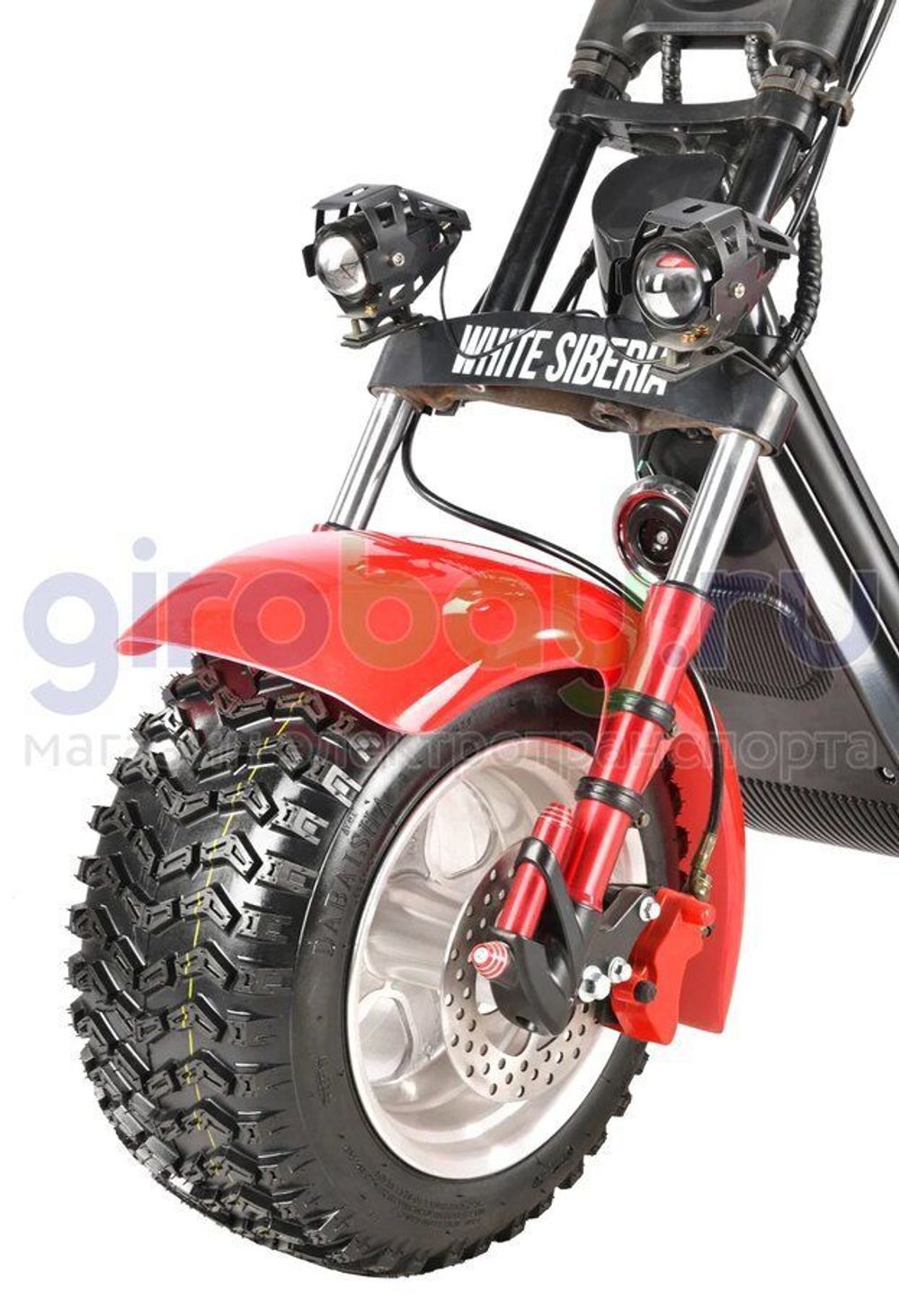 Электроскутер WHITE SIBERIA IKRA 5000w - (Красный) фото 12 фото №14