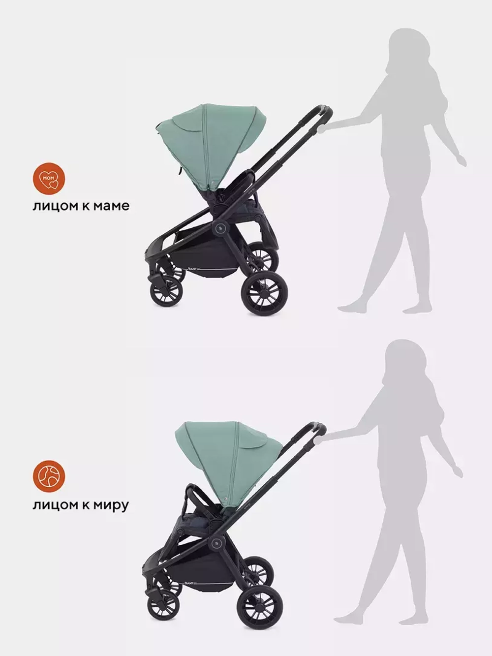 Коляска детская RANT basic "ENERGY" (2в1) RA091 Green