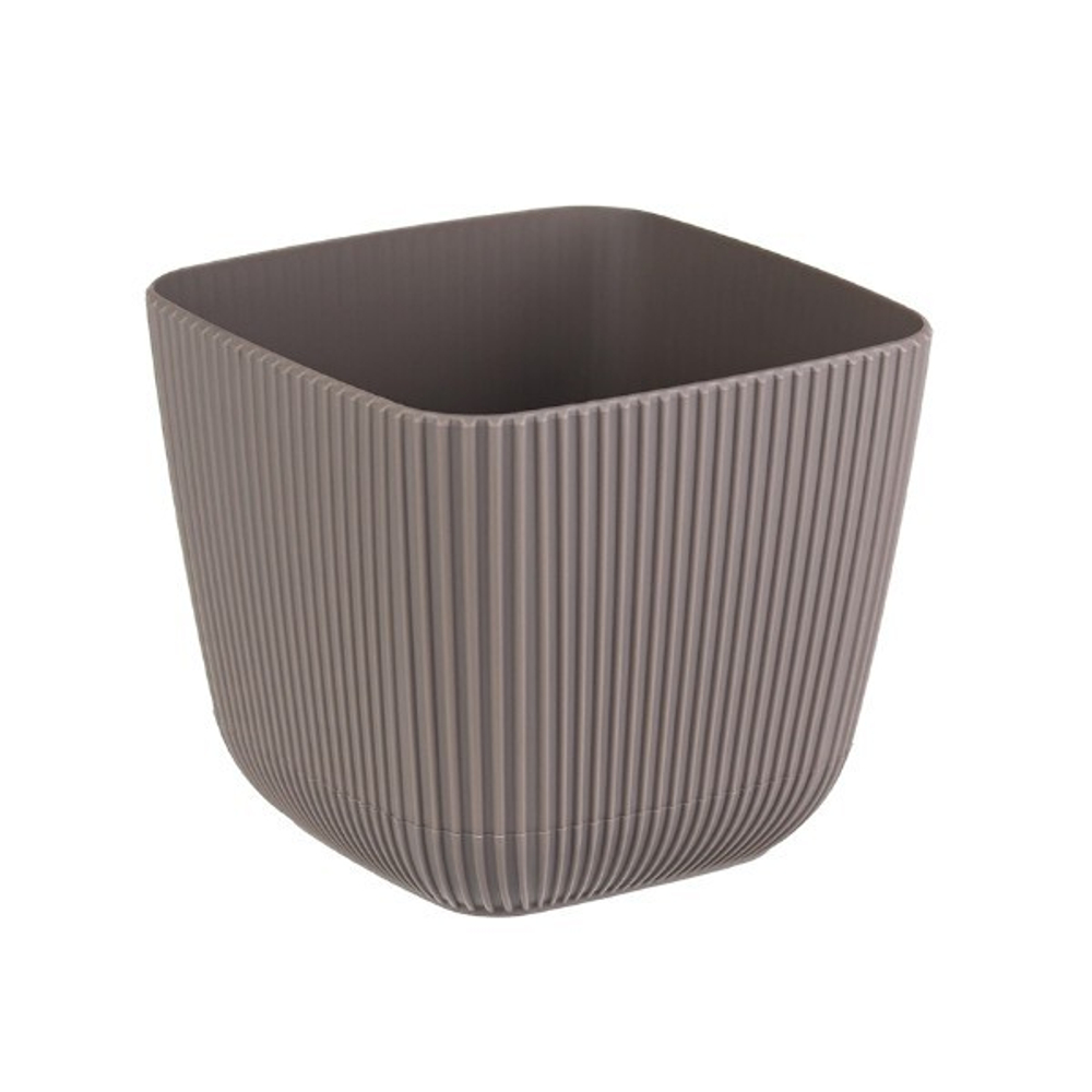 Кашпо ПИКАНТО квадратное 110мм*110мм 0,65 л с пристегнутым поддоном