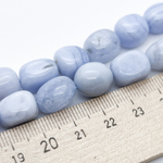Агат голубой ("Сапфирин"), размер около 11-14 мм, цена за набор 6 шт