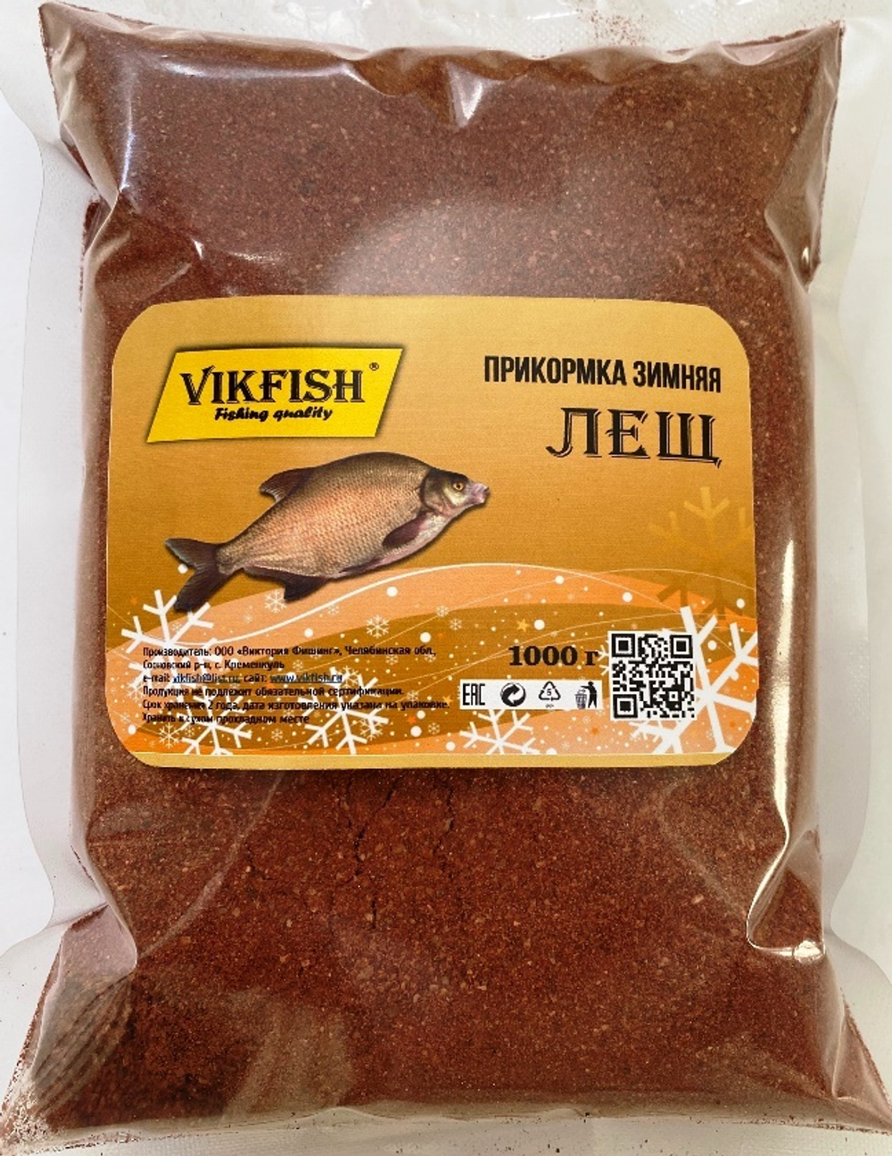 Прикормка VIKFISH Зимняя прикормка (ЛЕЩ КРАСНЫЙ) 1000гр