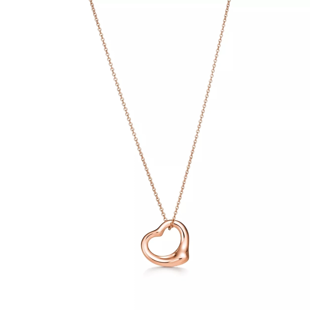 Подвеска из розового золота 18k,Tiffany ⚜️Open heart 16mm
