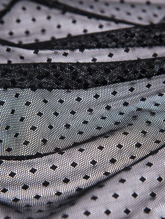 Сетка эластичная ромбик оптом, черный 170