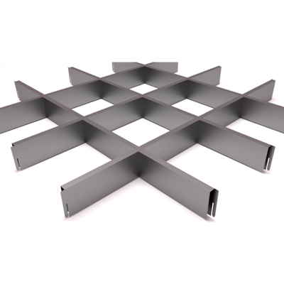 Подвесной потолок Грильято металлик матовый ячейка 150х150 мм. h40 мм. b10 мм. Cesal Стандарт