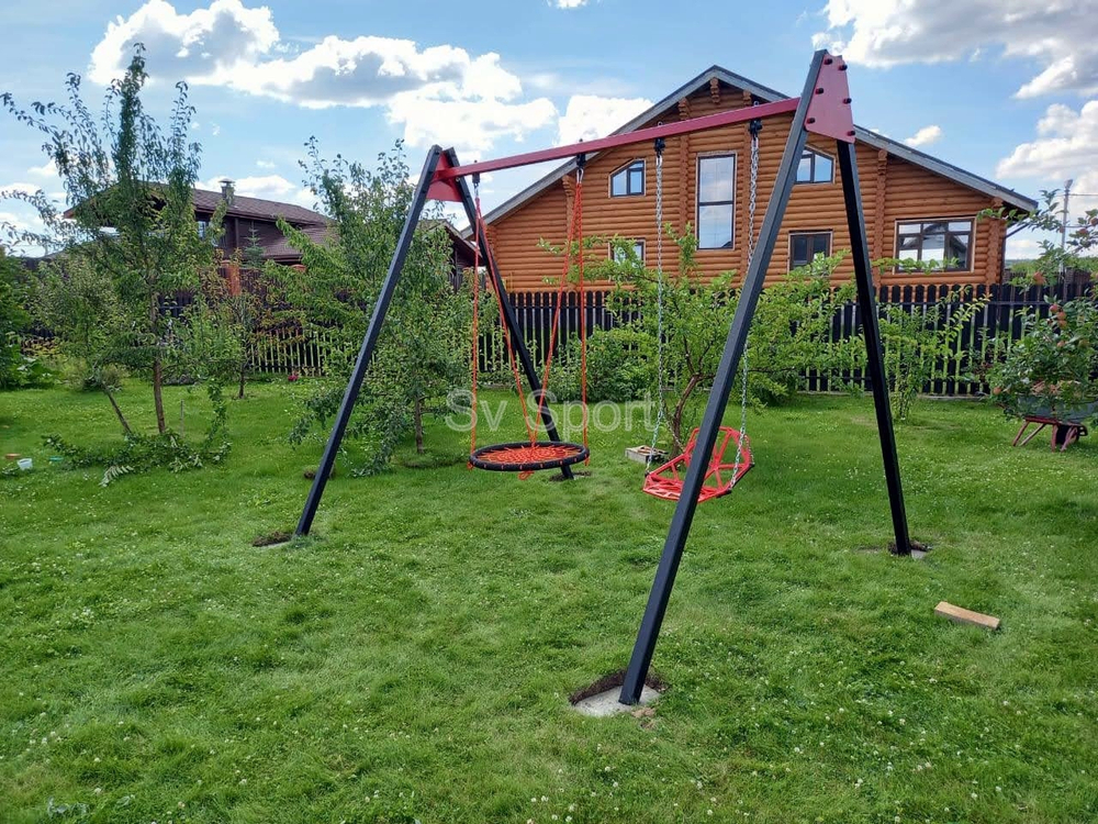 Монтаж уличных качелей Sv Sport