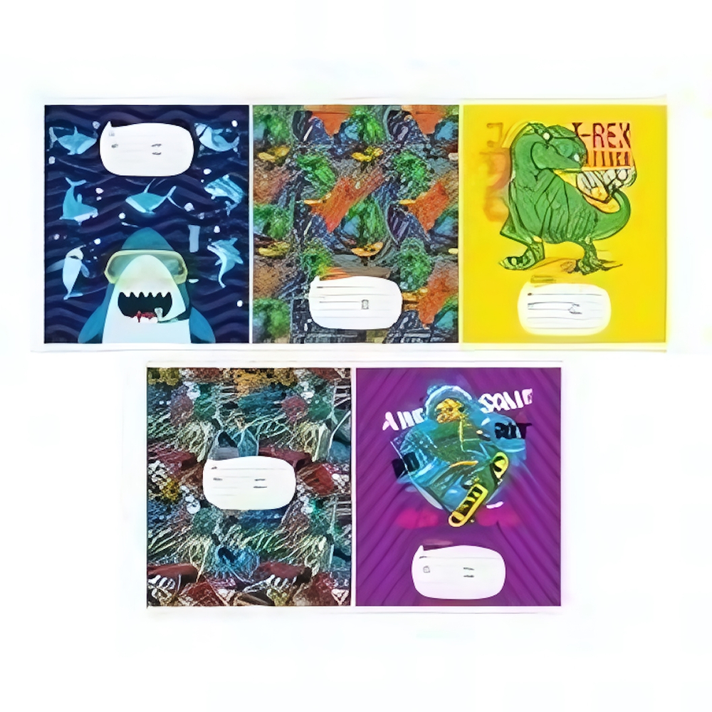 Тетрадь школьная А5 12л линия "Рисунки. Boys trend". (Спейс)