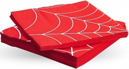 Салфетки Паутинка Красный 33*33 см. 20 шт.