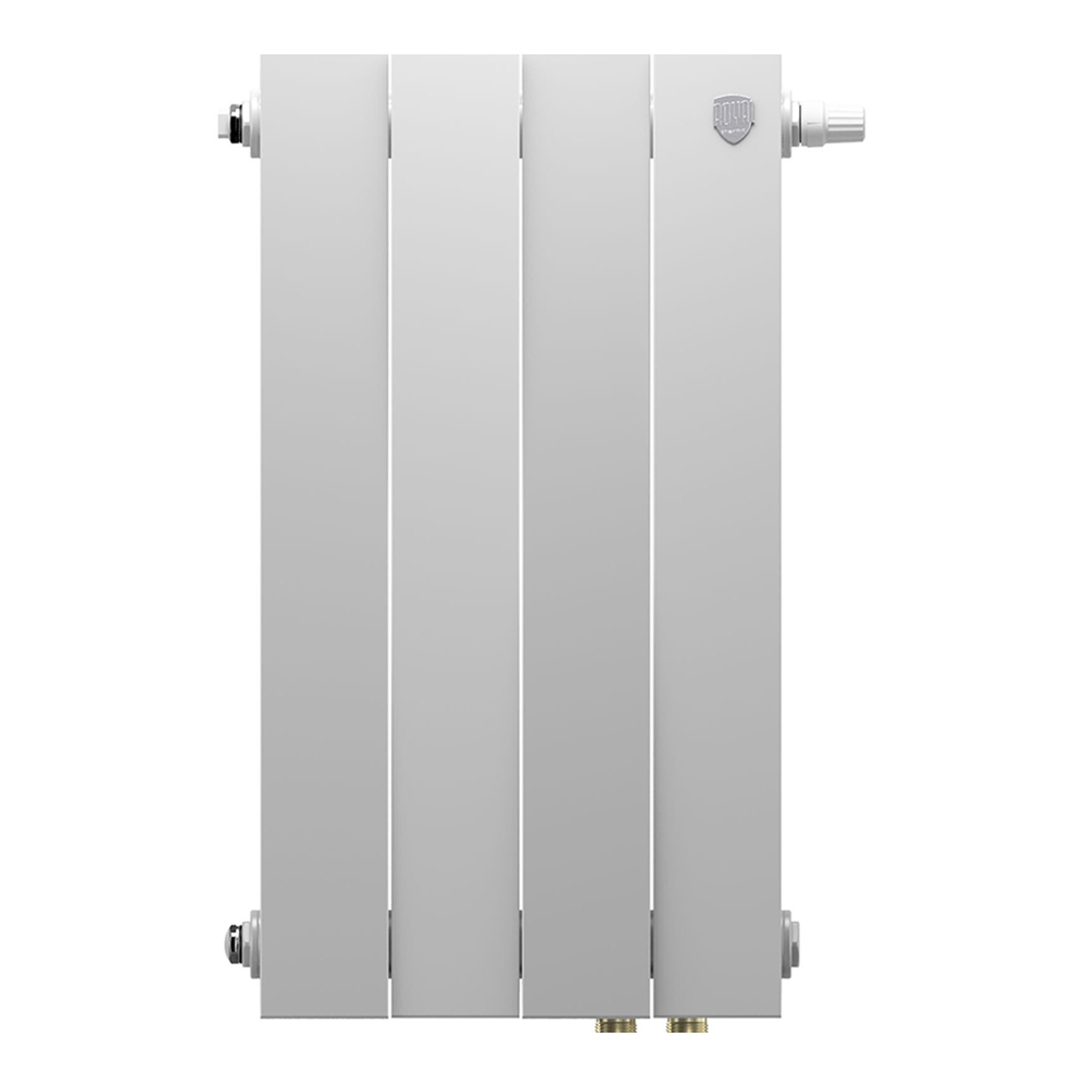 Радиатор биметаллический Royal Thermo PianoForte 500 Bianco Traffico 4 секции VDR (нижнее правое подключение)