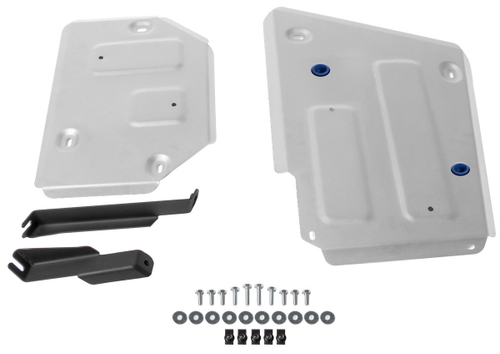Защита топливного бака Rival для Haval F7 (V - 1.5T; 2.0T) 2019-2022 2022-н.в./Haval F7x (V - 2.0T) 2019-2022 2022-н.в., штампованная, алюминий 3 мм, с крепежом, 2 части, 333.9416.1