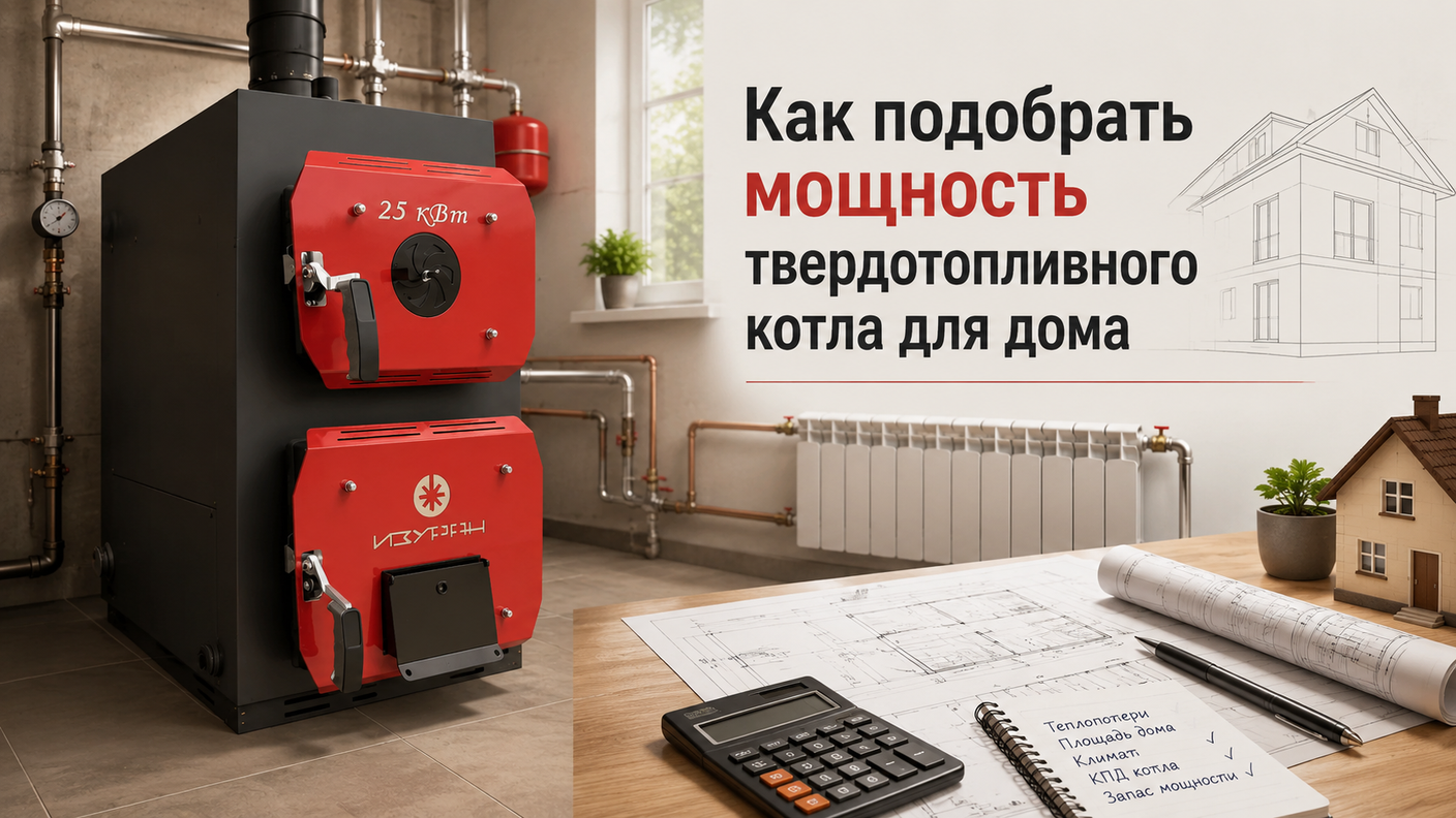 Как подобрать мощность твердотопливного котла для дома
