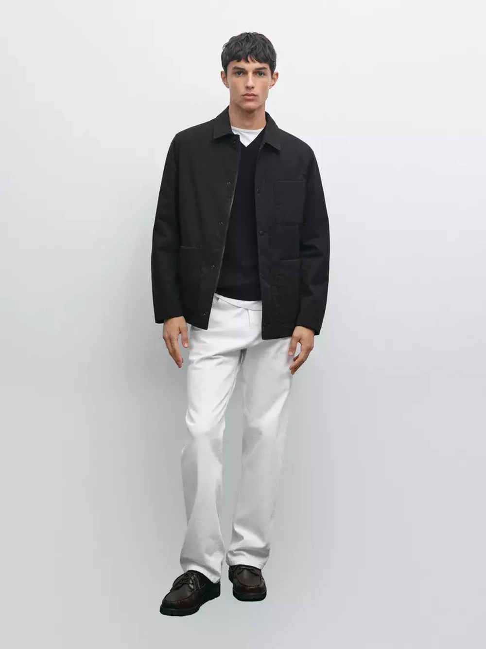 Massimo Dutti Непромокаемая куртка из высокотехнологичной ткани, черный