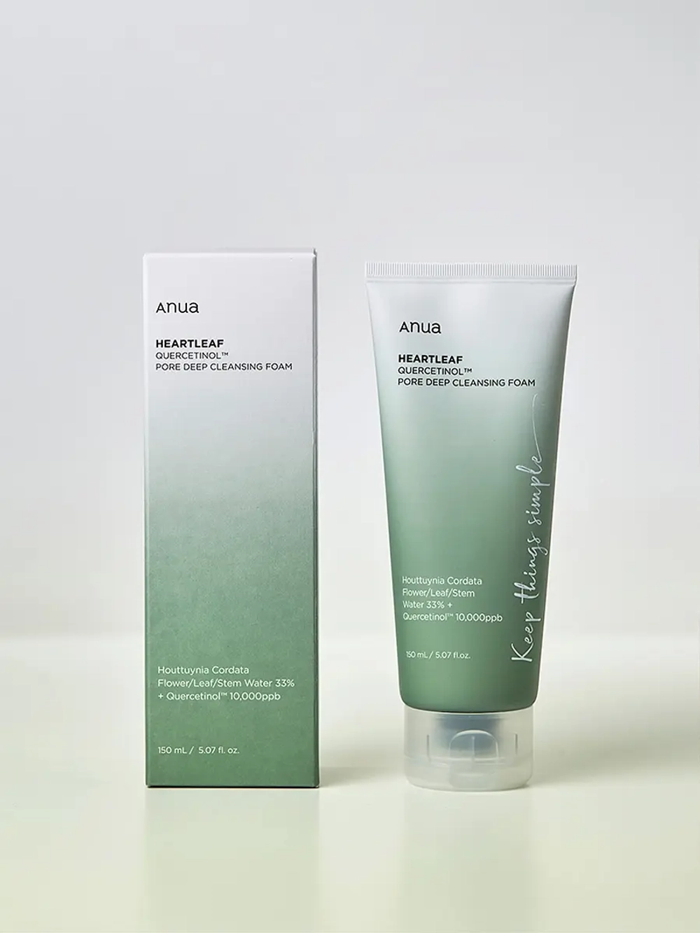 Anua Пенка-скраб с кверцетинолом для глубокого очищения пор Heartleaf Quercetinol Pore Deep Cleansing Foam 150 мл