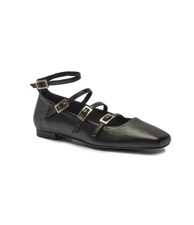 Кожаные балетки luke Alohas - черный(S100690)