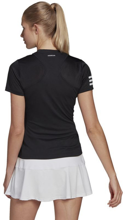Женская теннисная футболка Adidas Primegreen Aeroready Club Tee - black/white