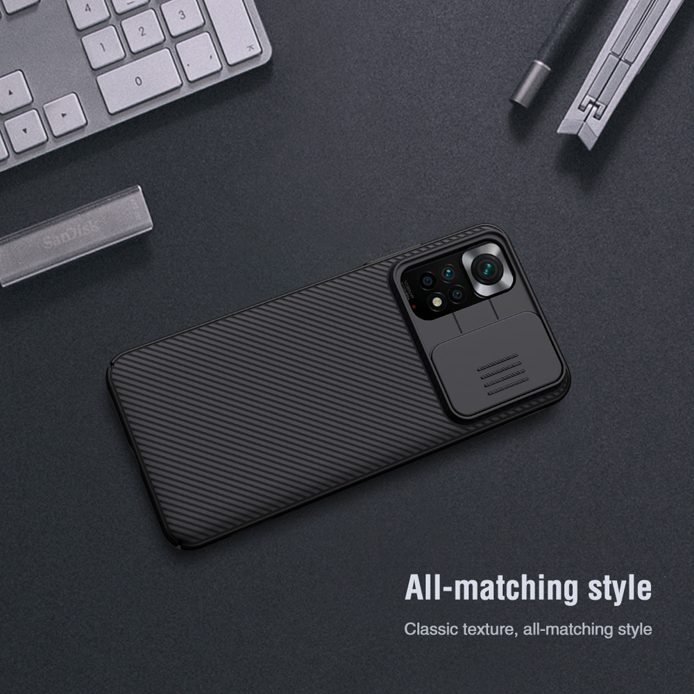 Чехол для смартфона Xiaomi Redmi Note 11S от Nillkin серии CamShield Case с защитной крышкой для задней камеры