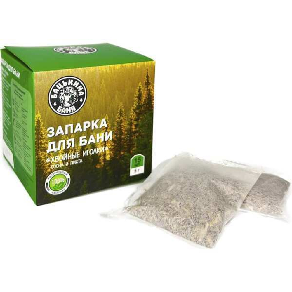 Фильтр-пакет универсальный для заваривания «Хвойные иголки(сосна+пихта)»15 шт.х5г ТМ Бацькина баня