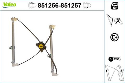VALEO - 851256-VAL - Window Regulator - Povrat artikla narucenog iz Njemacke nije moguc.