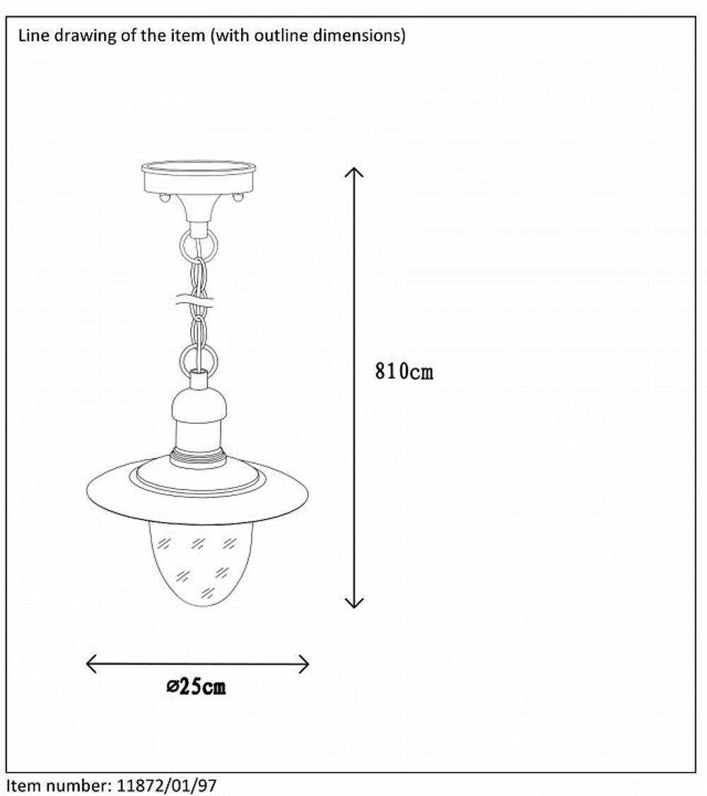 Подвесной светильник Lucide Aruba 11872/01/97