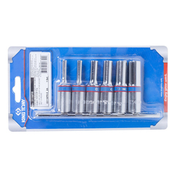 KING TONY (3116PR) Набор глубоких торцевых головок 3/8", TORX Е-стандарт, Е4-Е14, 6 предметов