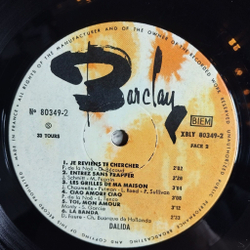 Винтажная виниловая пластинка LP Dalida Далида Olympia 67 (France 1967)