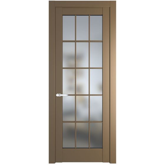 Межкомнатная дверь эмаль Profil Doors 4.1.2 (р.15) PD перламутр золото стекло матовое