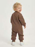 Комбинезон из капитония на пуговицах, Кофейный