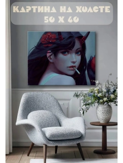 Картина на стену 40 X 50 Девушка аниме