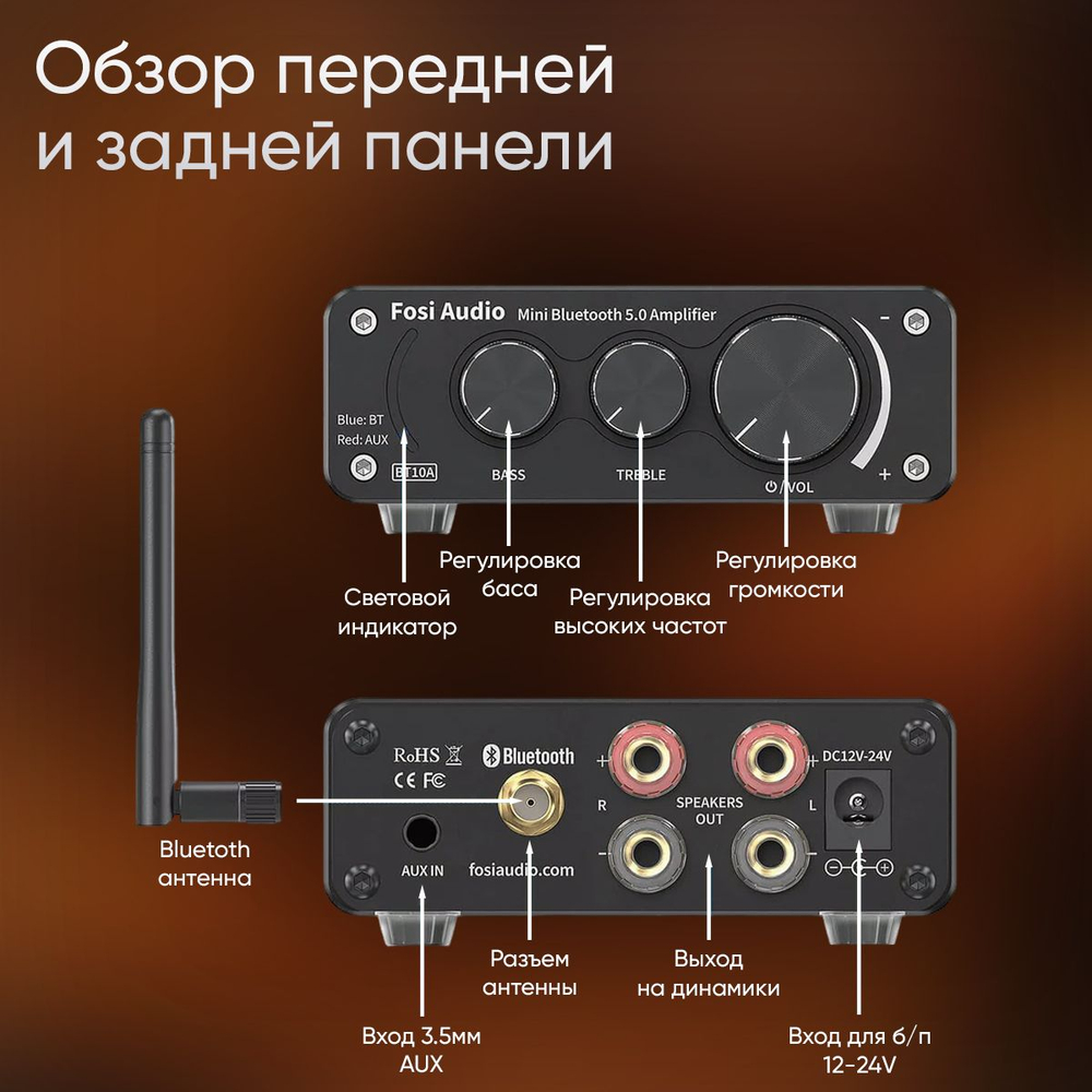 Усилитель Fosi Audio BT20A Pro