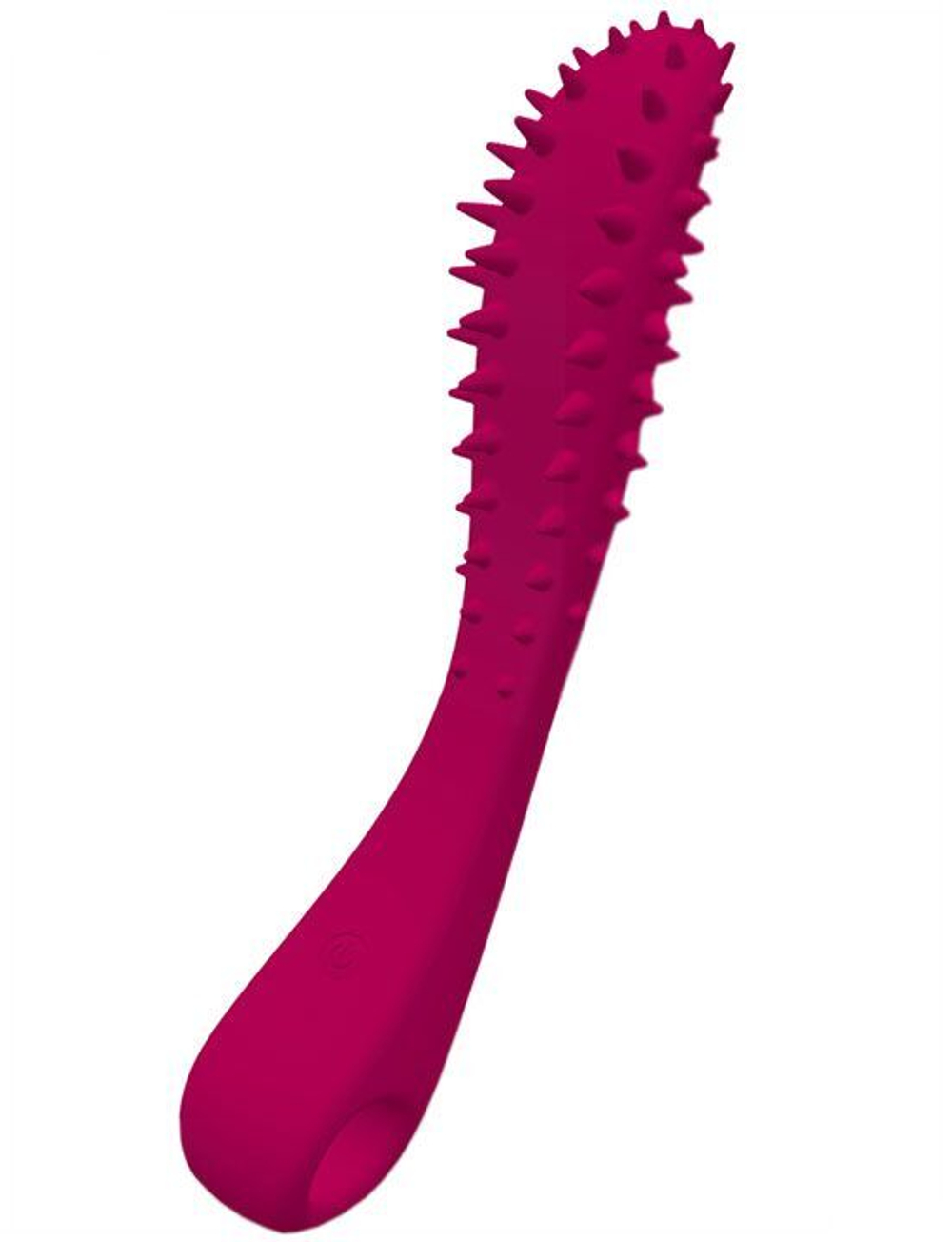 Малиновый вибратор Temptation Wand с шипиками - 22 см. (Цвет: малиновый)