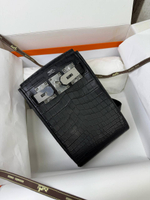 Сумка-мессенджер Hermes из кожи крокодила