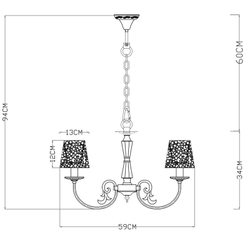 Подвесная люстра ARTE Lamp A5468LM-5WG
