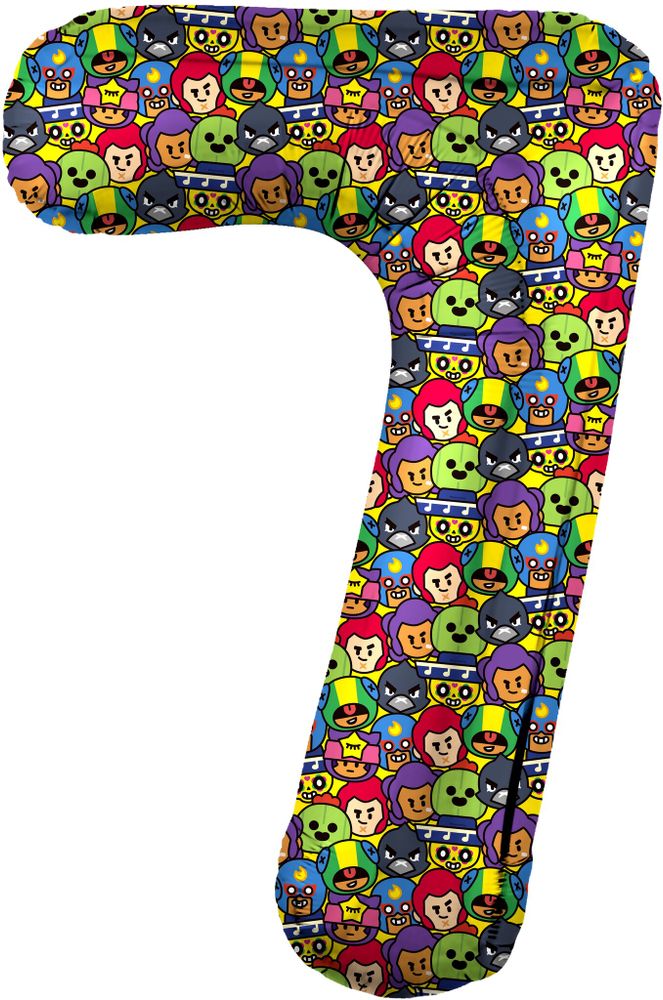 Цифра 7 Бравл Старс 34&quot; Fl