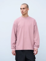 Лонгслив оверсайз (розовато-серый) 230 г