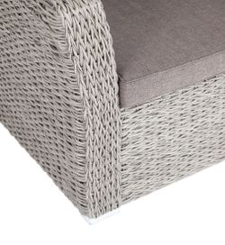 "Капучино" кресло из искусственного ротанга (гиацинт), цвет серый